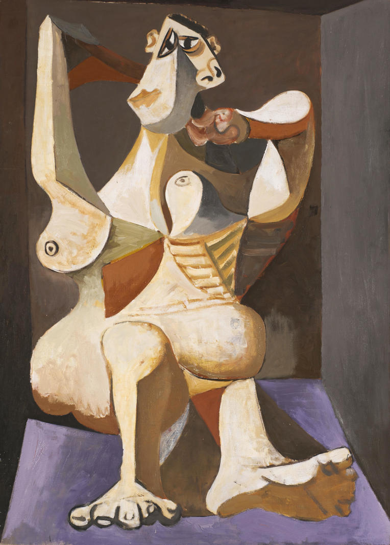 Авдей Тер-Оганьян, Сидящая женщина. Пикассо из серии «Картины для музея»