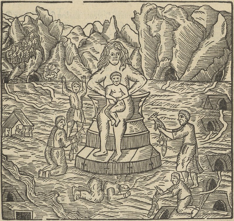 Гравюра с изображением Золотой бабы из «Описания Европейской Сарматии»